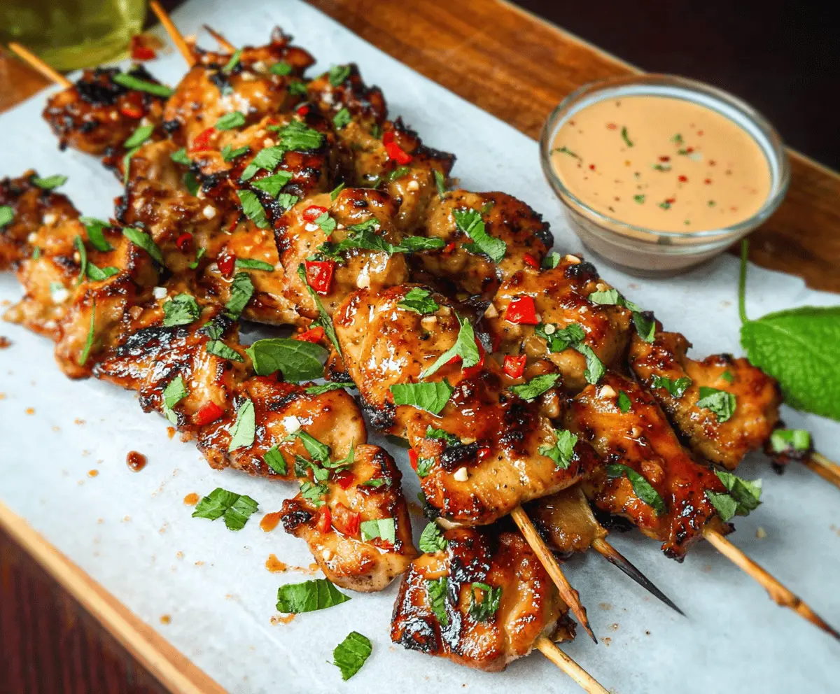 Easy Bang Bang Chicken Skewers Recipe for Dinner