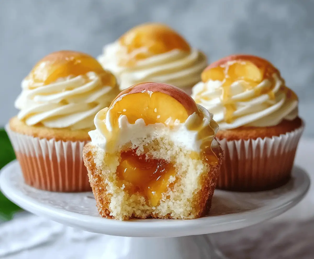 Honey Peach Cream Cheese Cupcakes Recipe