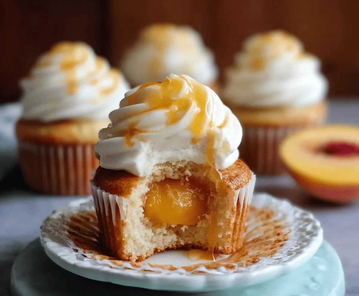 Honey Peach Cream Cheese Cupcakes Recipe
