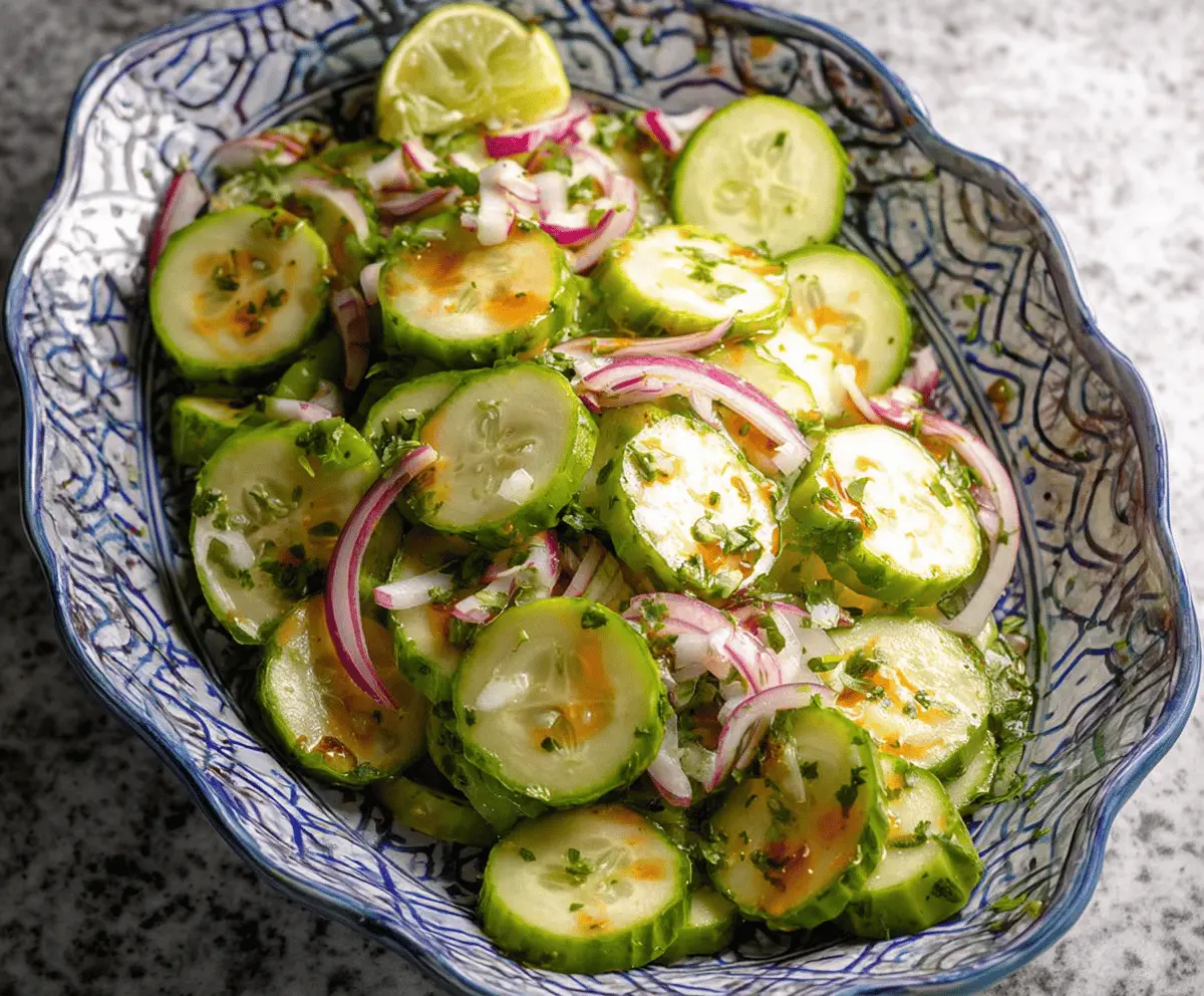 Easy Peruvian Cucumber Salad With Lime Dressing