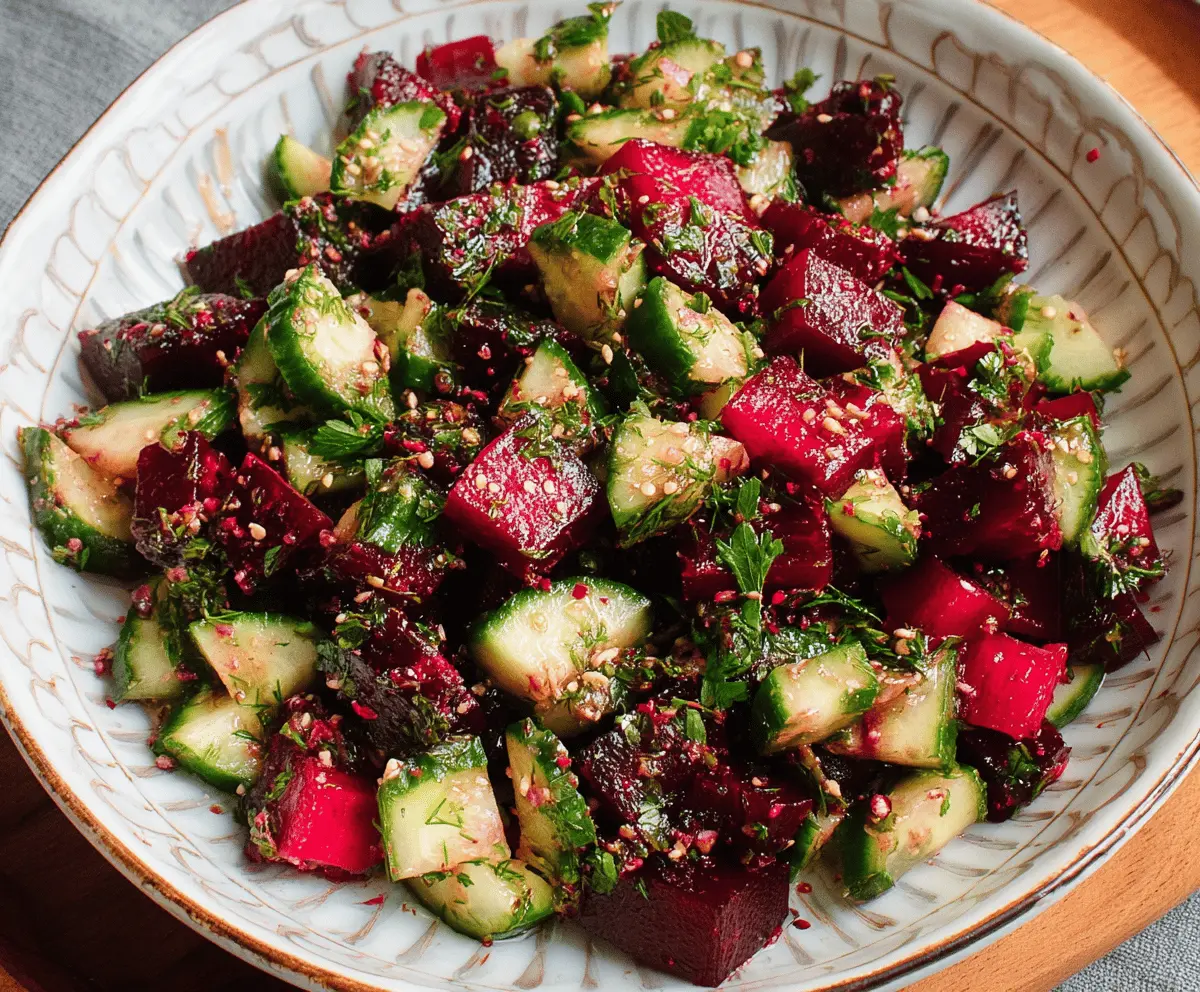 Refreshing Crisp Cucumber and Beetroot Salad Recipe