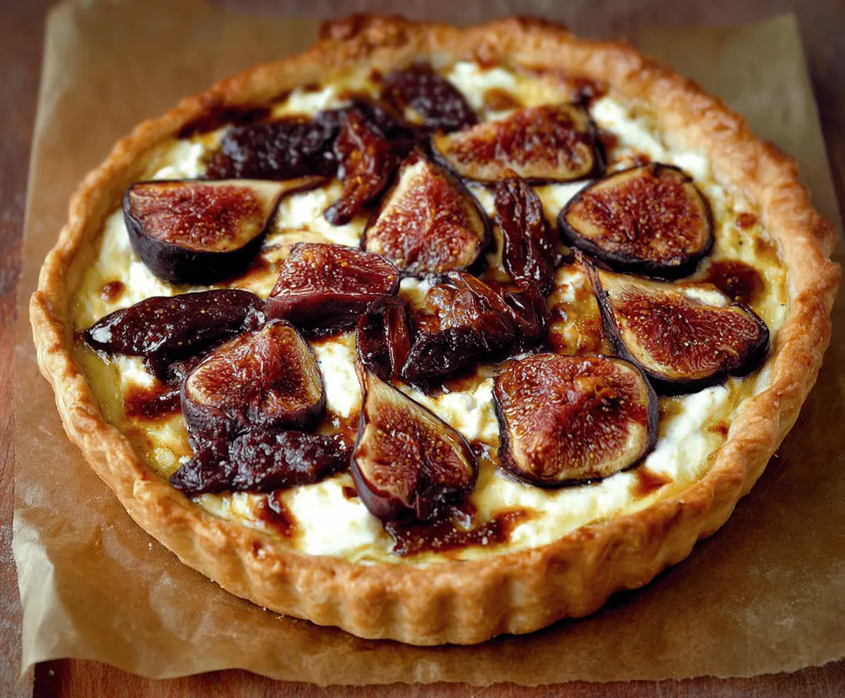 Easy Rustic Fig and Ricotta Tart Recipe