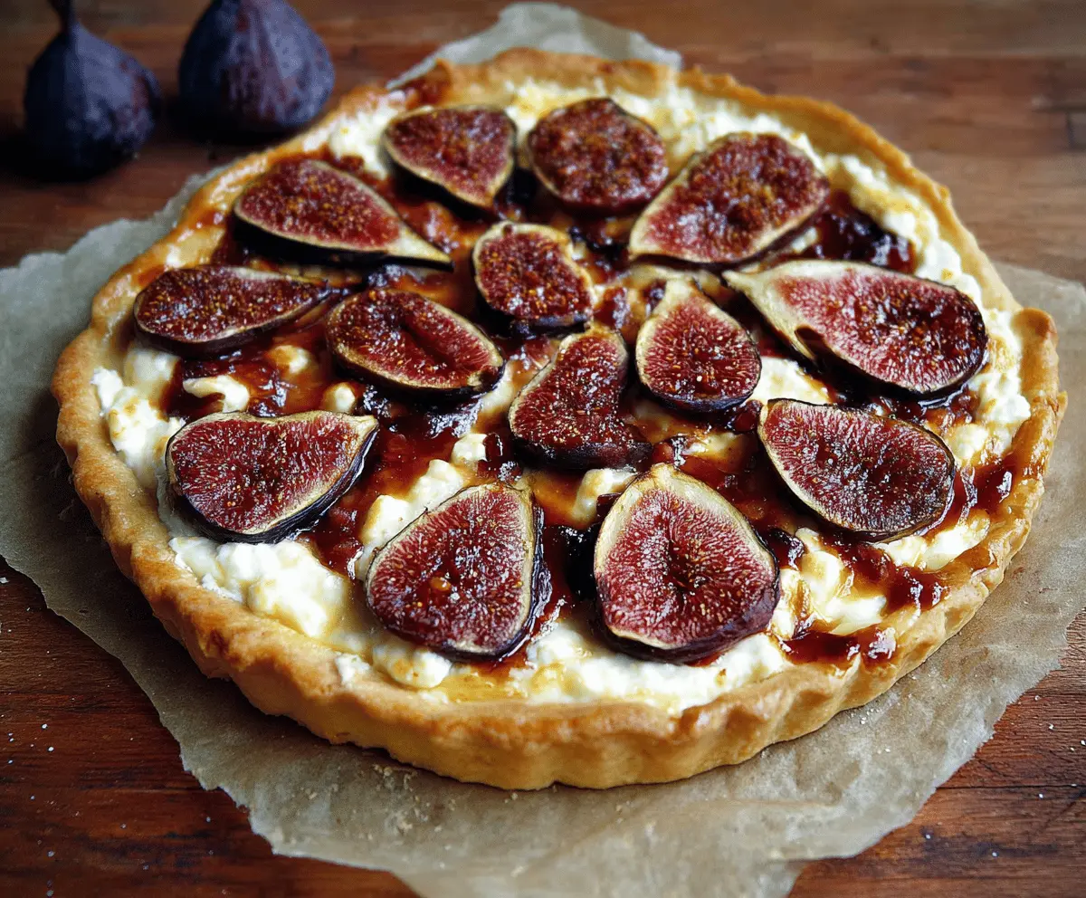 Easy Rustic Fig and Ricotta Tart Recipe