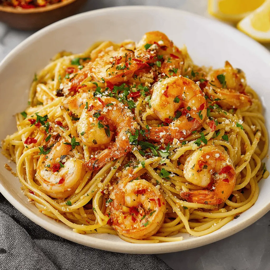Easy Spicy Garlic Shrimp Pasta Recipe