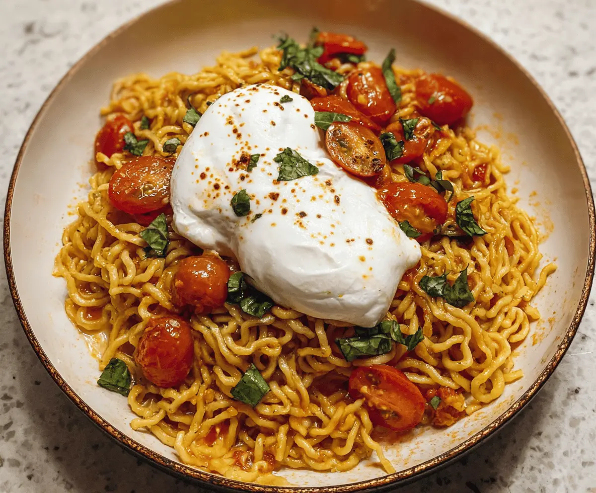 Easy Summer Tomato Burrata Pasta Recipe
