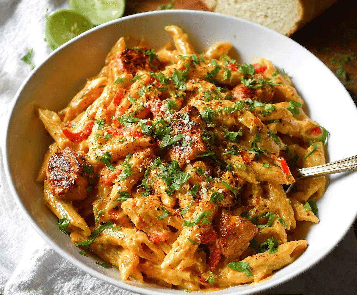Creamy Spicy Chicken Chipotle Pasta Recipe