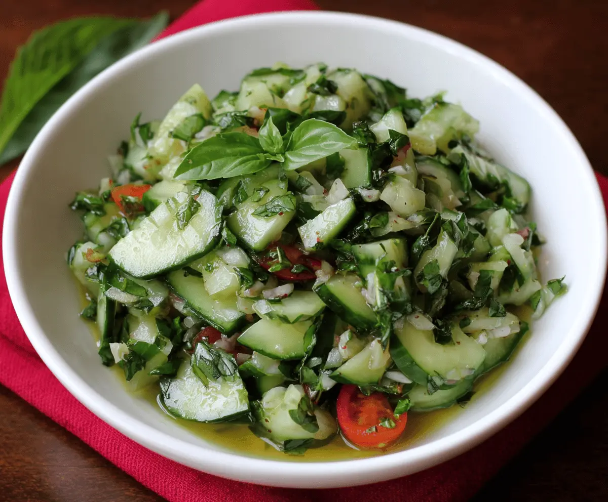 Fresh Cucumber and Basil Salad Recipe
