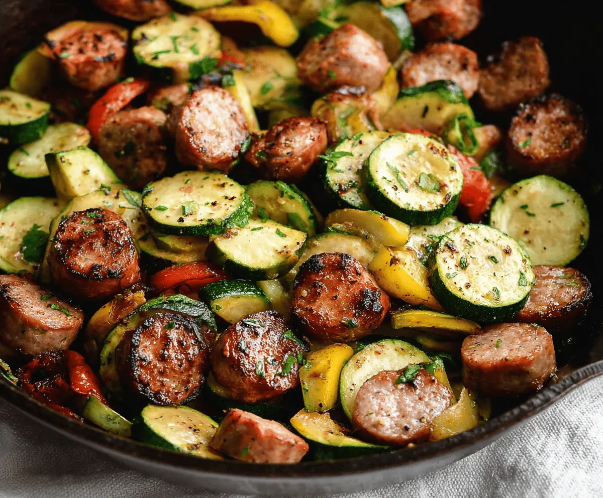 Easy 20-Minute Sausage and Zucchini Skillet
