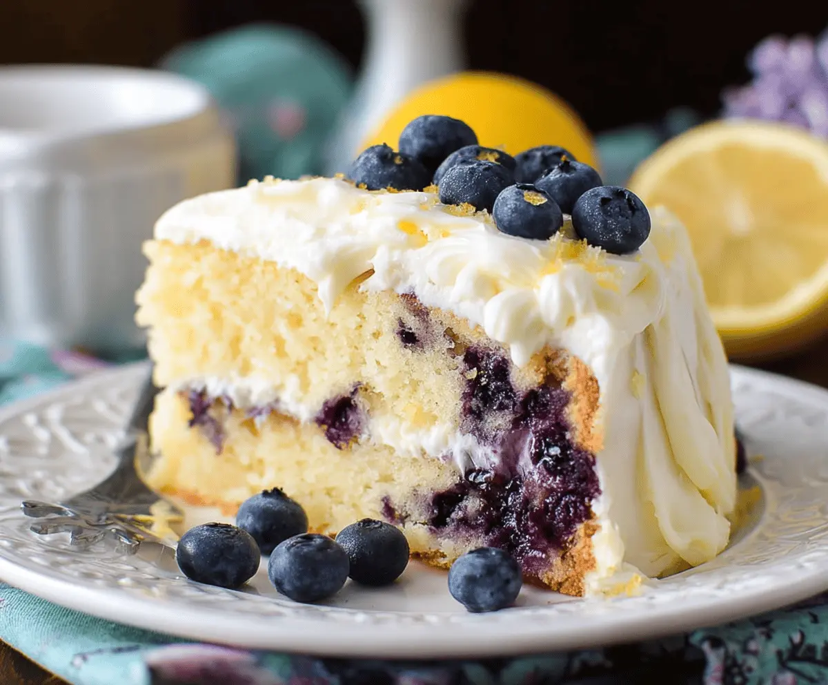 Easy Lemon Blueberry Cake Recipe
