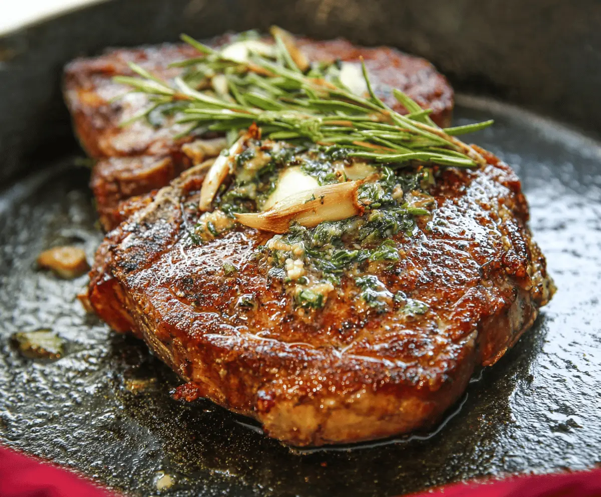 Garlic Butter Basted Steakhouse-Style Steak