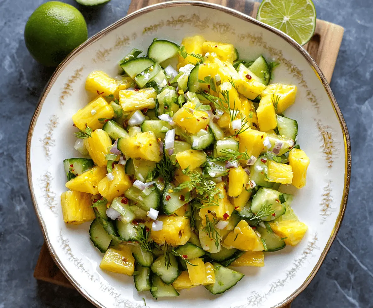 Fresh Pineapple Cucumber Salad Recipe