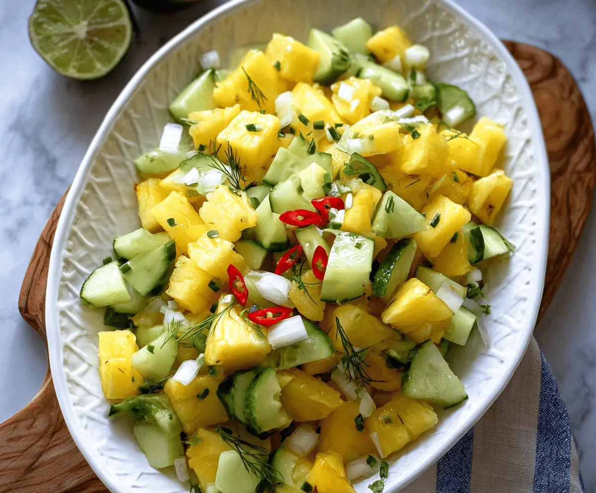 Fresh Pineapple Cucumber Salad Recipe