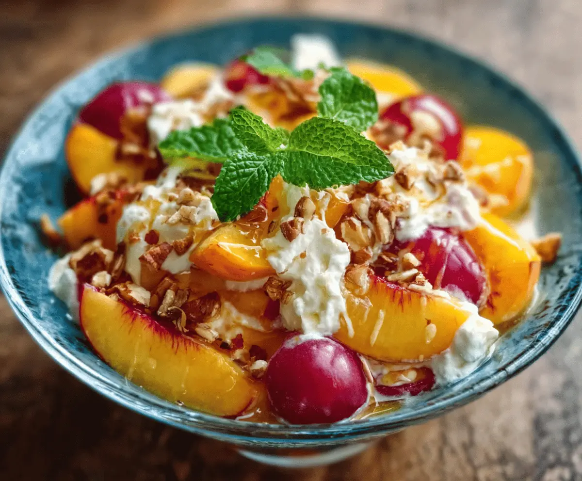 Millionaire Peach Salad Recipe with Sweet Creamy Dressing