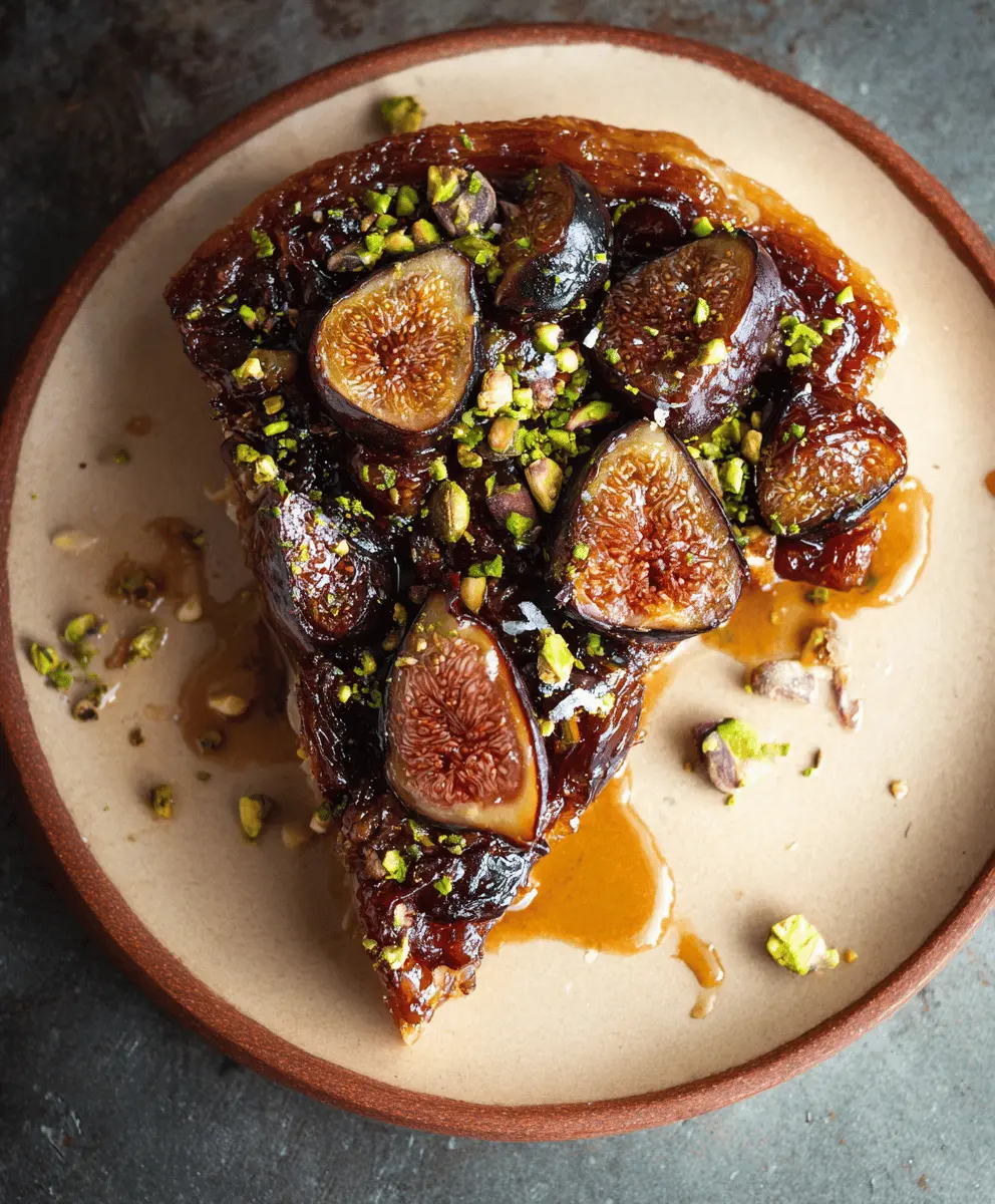Salted Honey Pistachio Fig Tarte Tatin Recipe