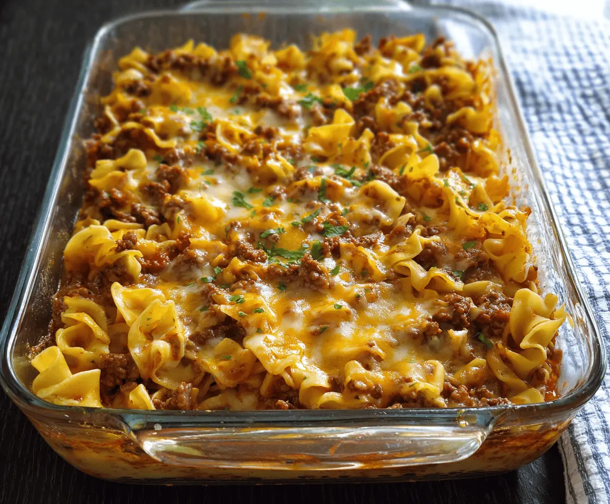 Creamy Sour Cream Beef Noodle Casserole Recipe