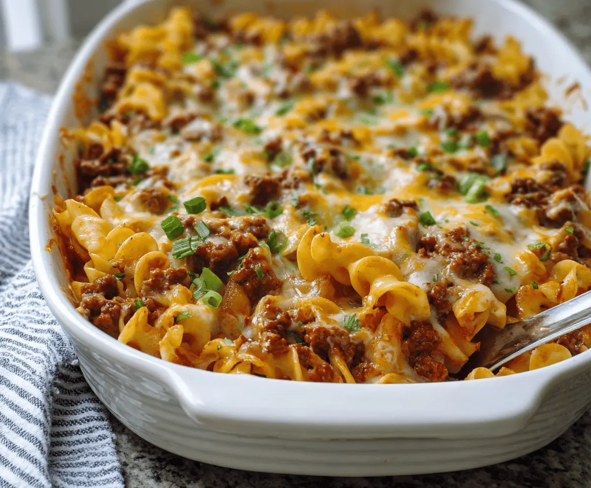 Creamy Sour Cream Beef Noodle Casserole Recipe