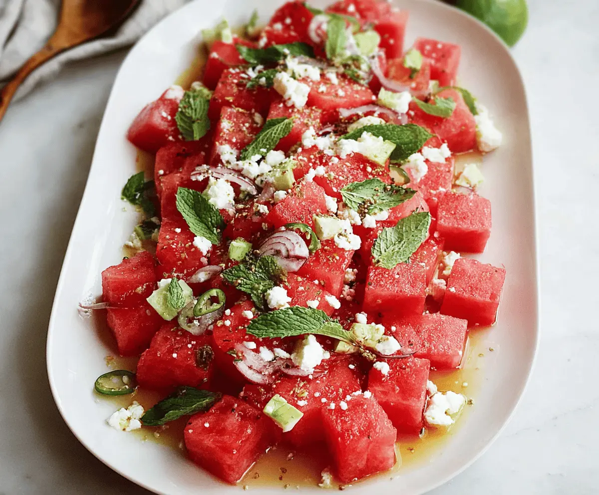 Refreshing Spicy Watermelon Salad Recipe