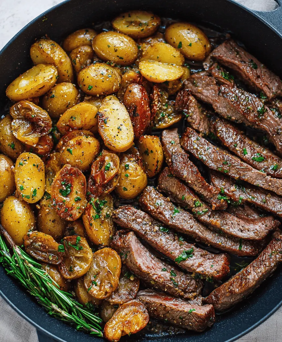Garlic Butter Steak and Potatoes Skillet Recipe