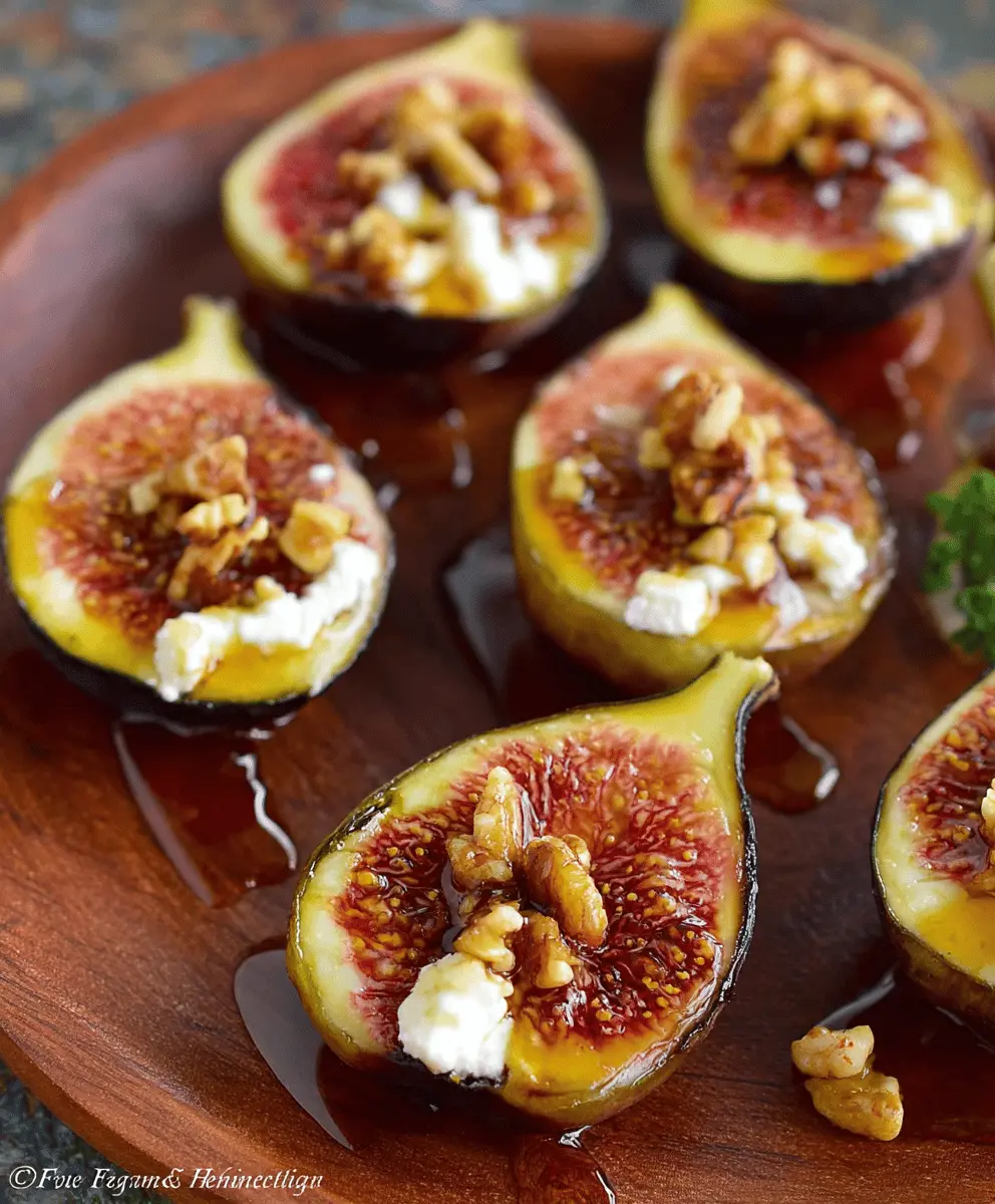 Easy Roasted Figs with Creamy Goat Cheese and Honey