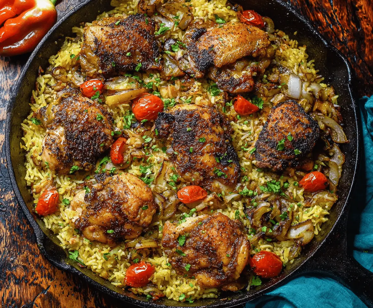 Easy Caribbean Chicken and Rice One-Pan Meal