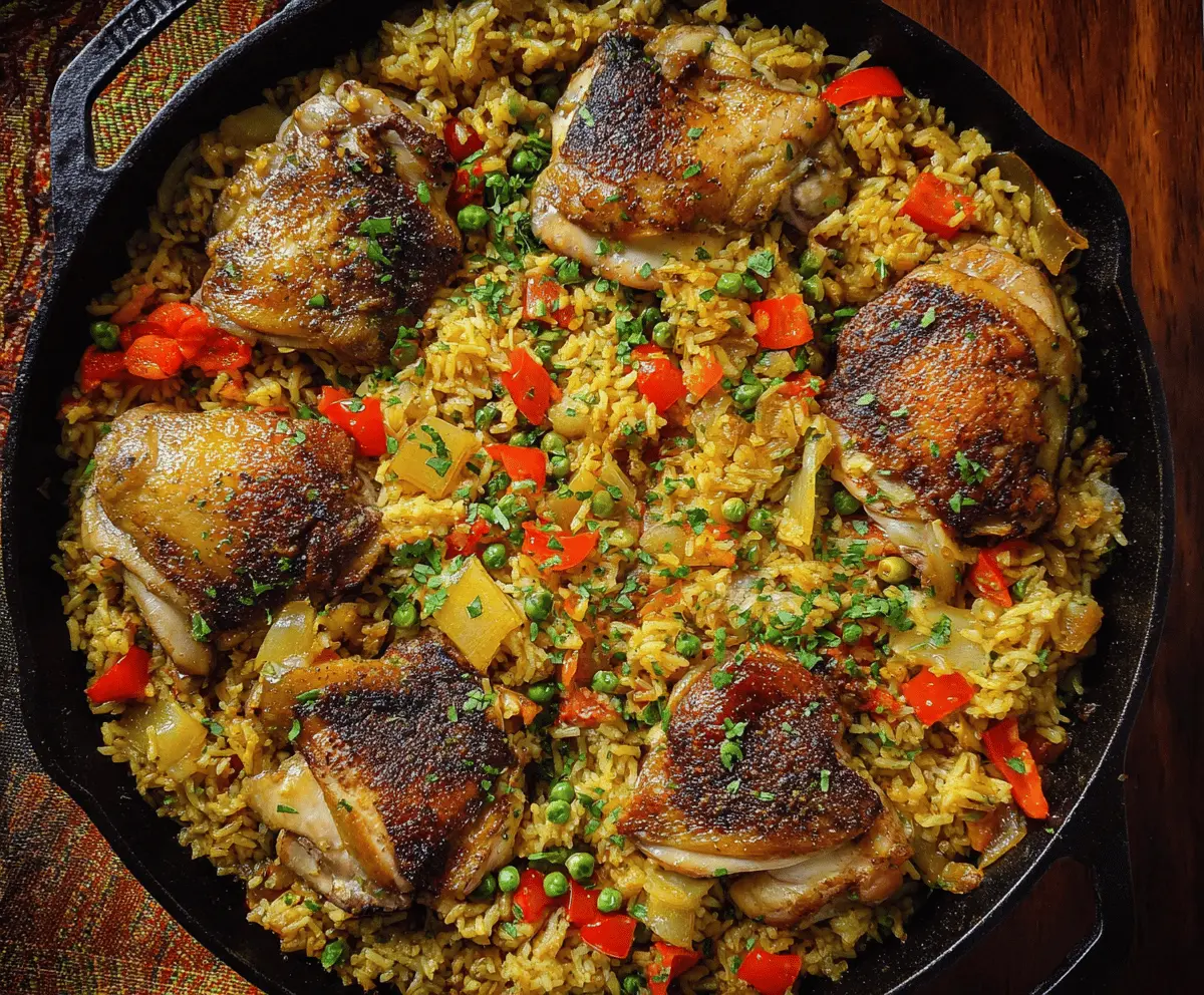 Easy Caribbean Chicken and Rice One-Pan Meal