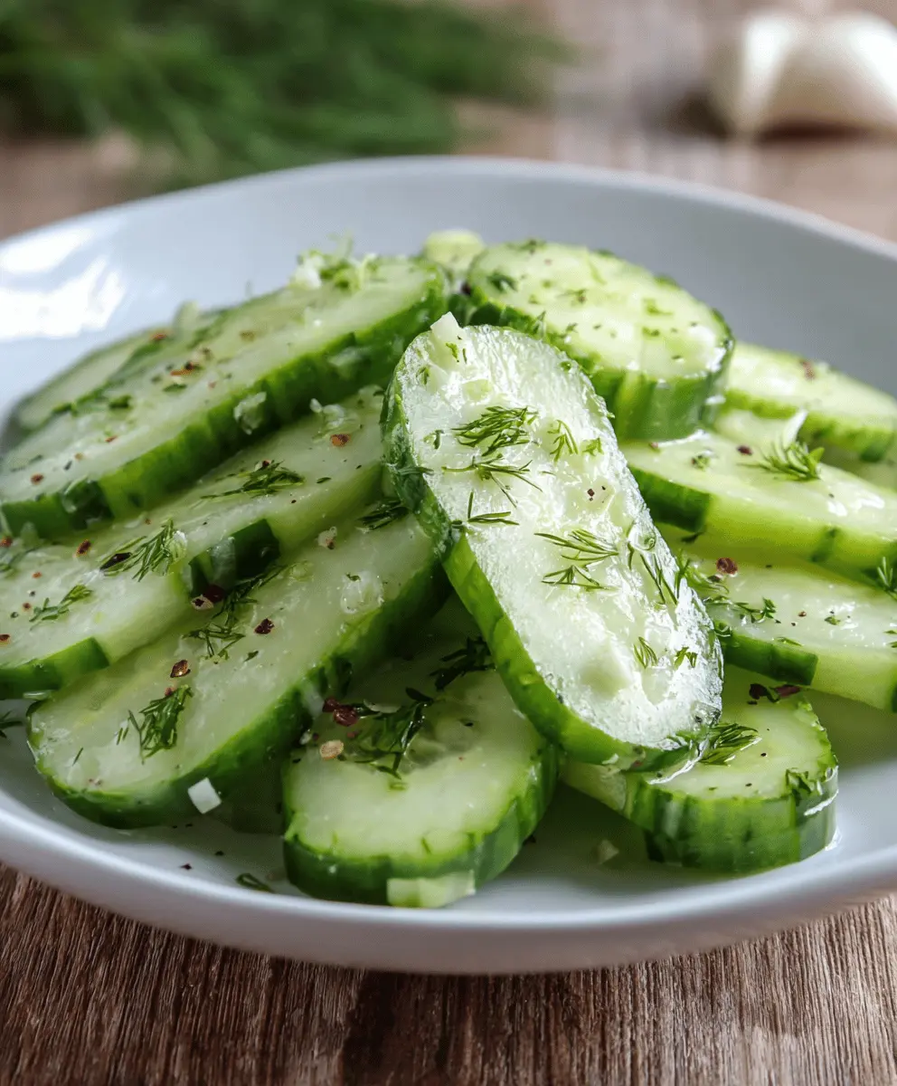 Easy Garlic Dill Pickle Cucumbers Recipe