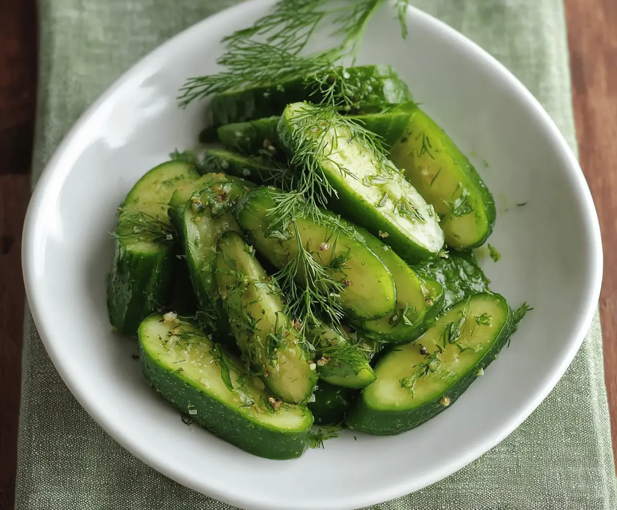 Easy Garlic Dill Pickle Cucumbers Recipe