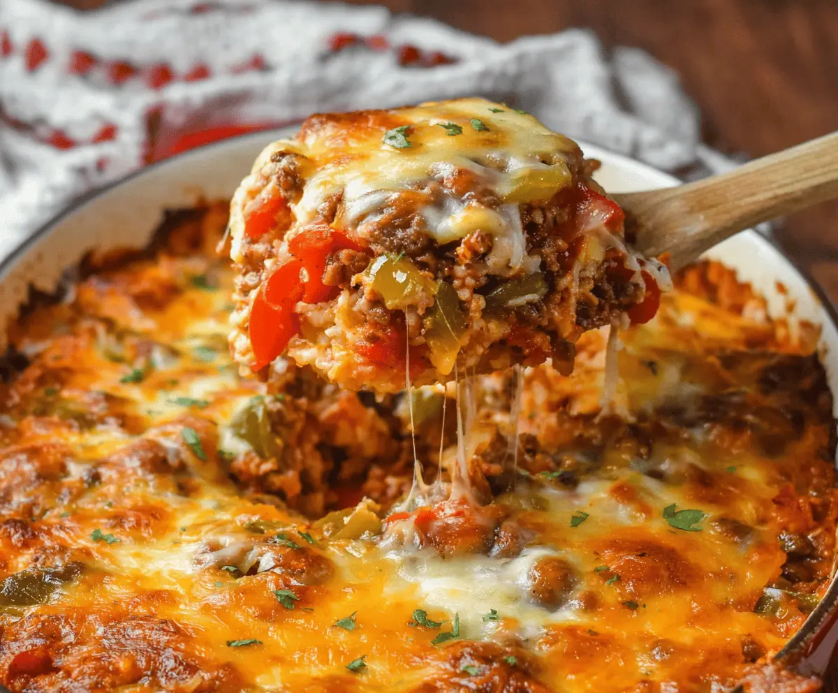 Easy Stuffed Pepper Casserole Recipe