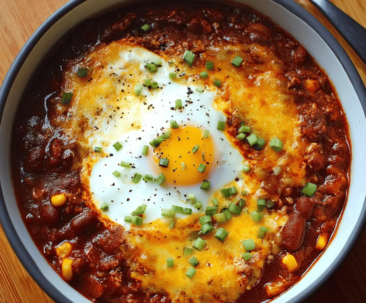 Hearty Breakfast Chili with Eggs Recipe