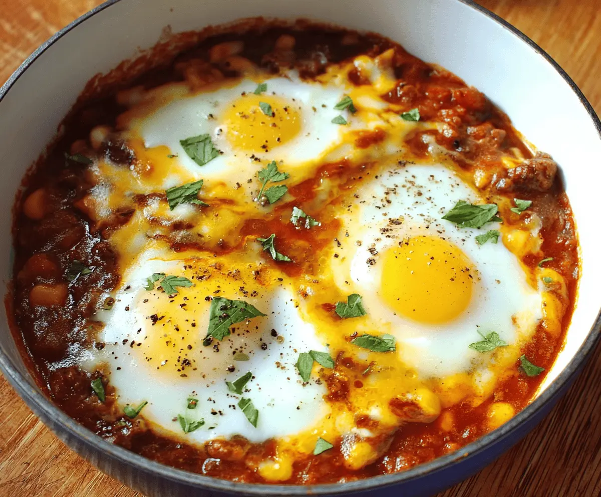 Hearty Breakfast Chili with Eggs Recipe