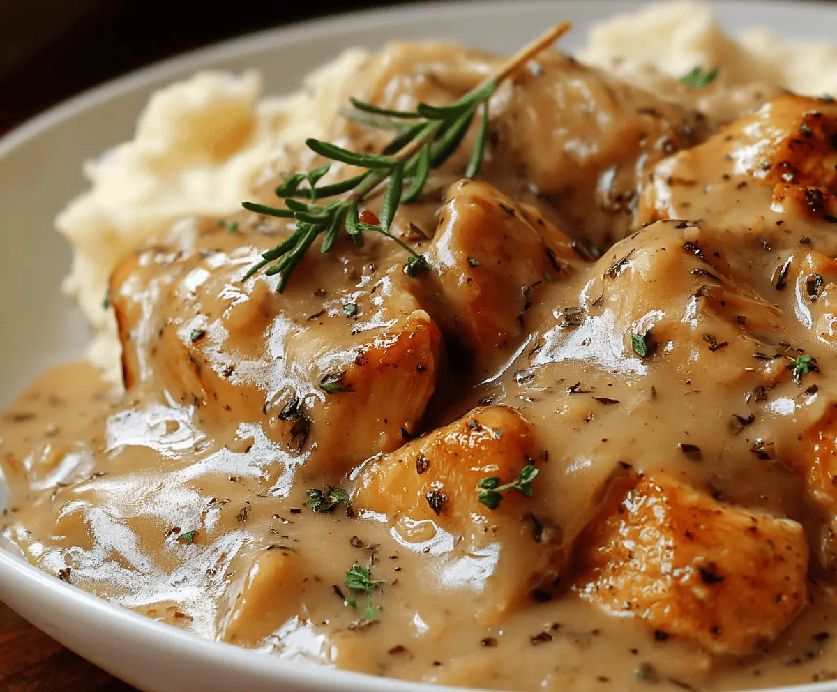Easy Slow Cooker Chicken and Gravy Recipe
