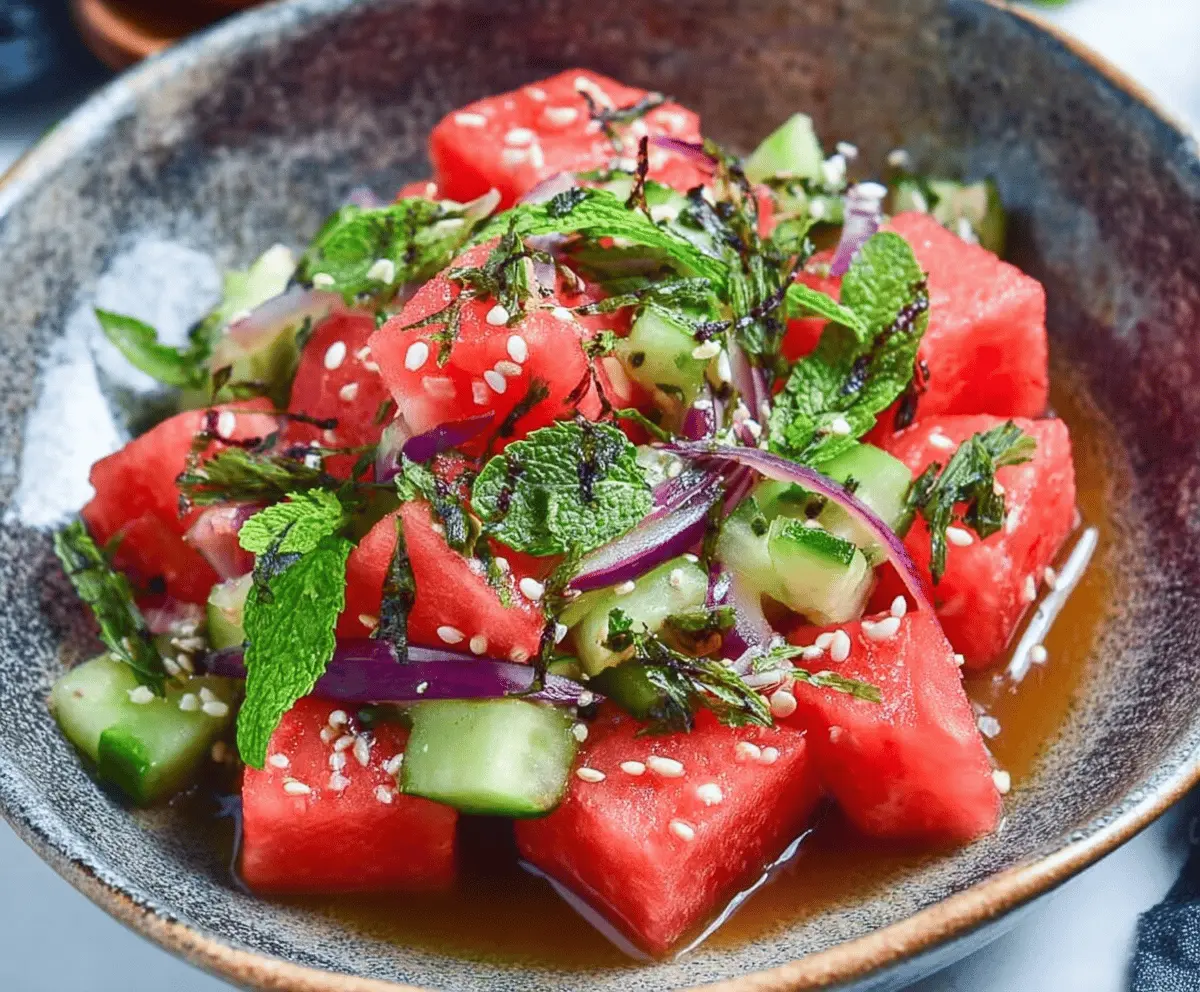 Refreshing Watermelon Shiso Salad Recipe