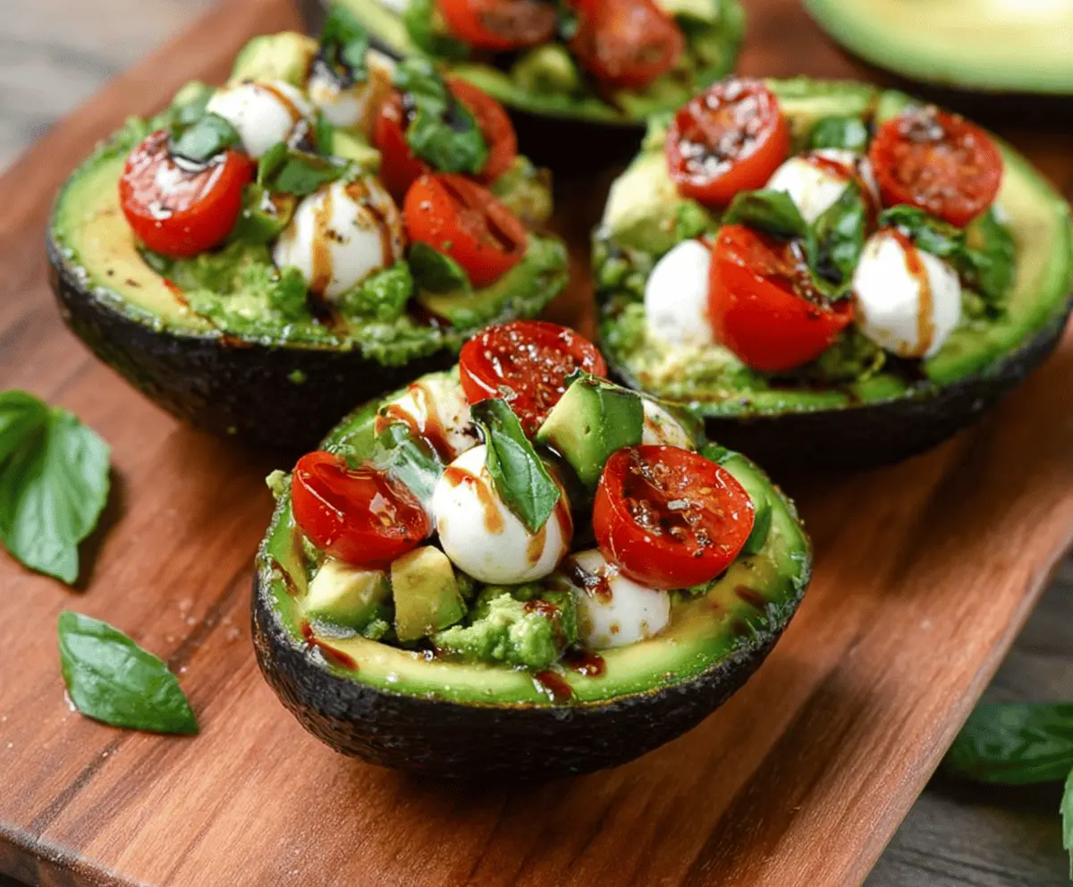 Fresh Caprese Stuffed Avocado Recipe