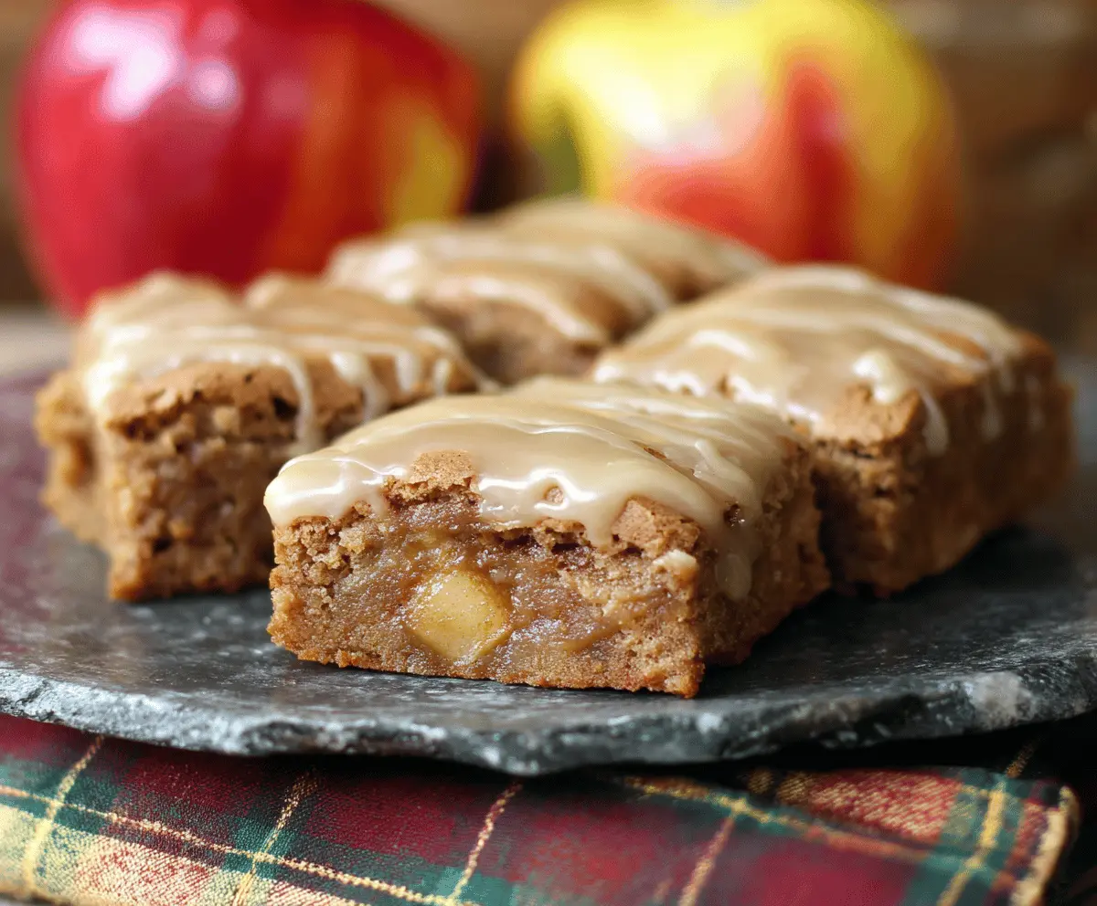 Apple Brownies with Maple Glaze