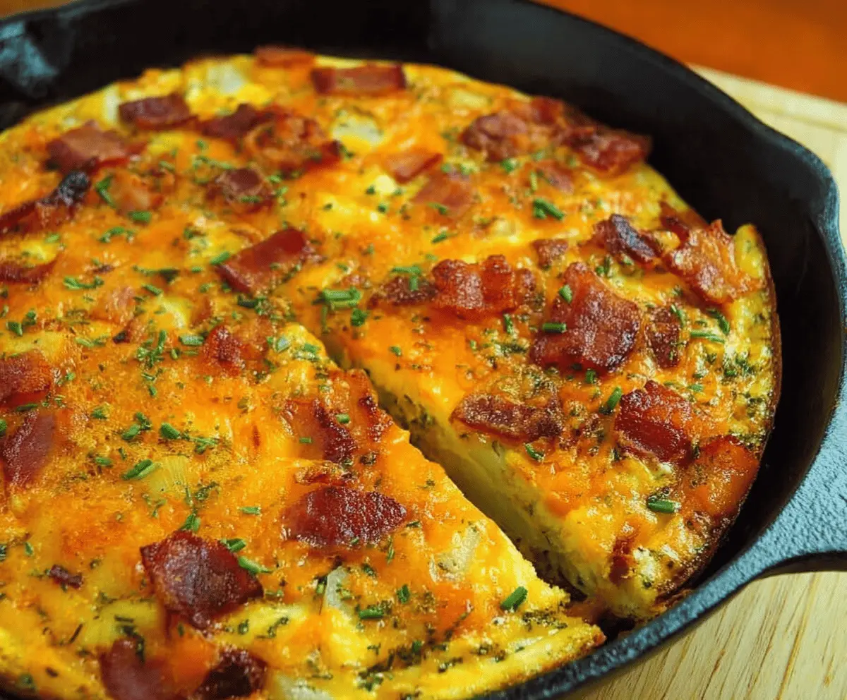 Bacon, Potato & Cheddar Frittata