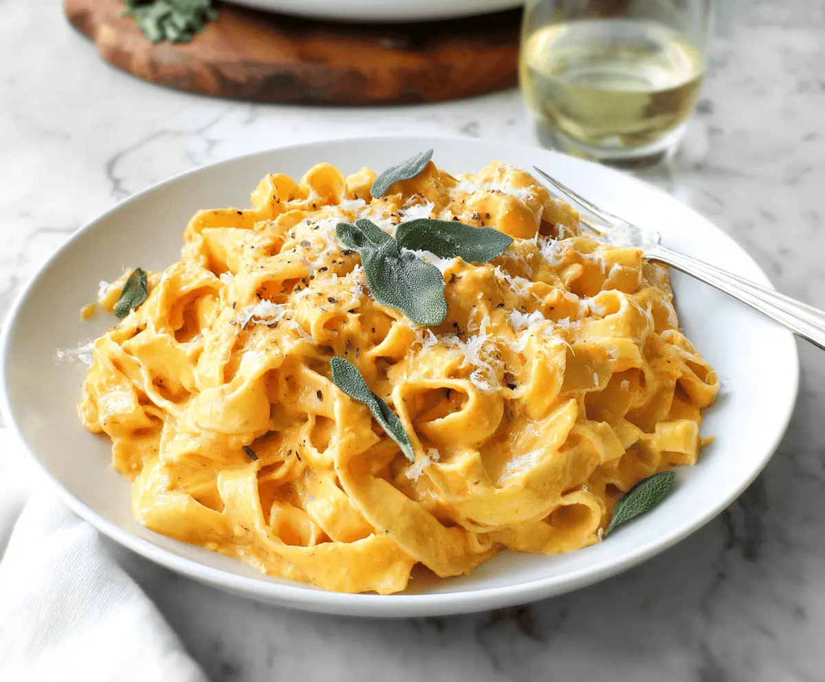 Creamy Pumpkin Fettuccine