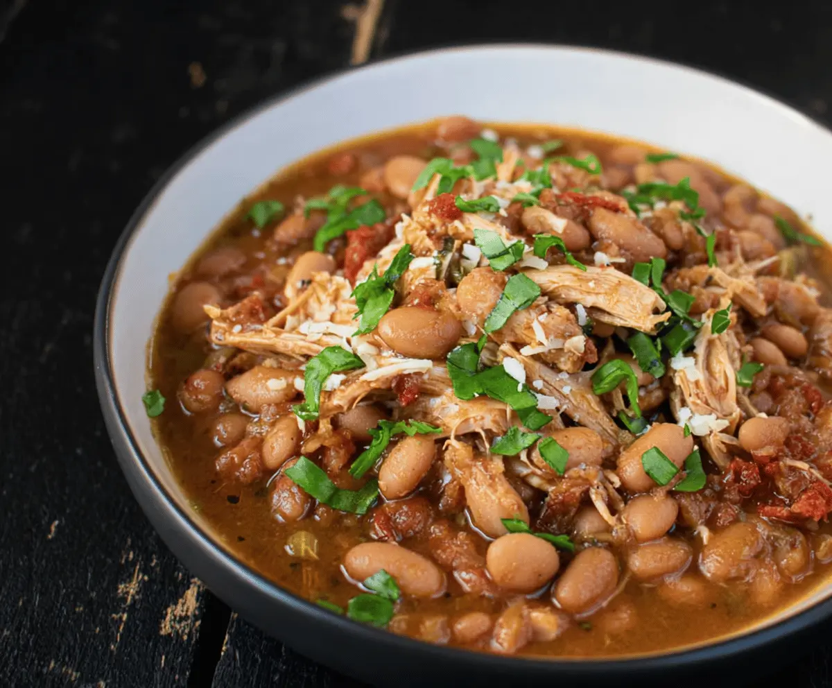 Jalapeño Beans with Shredded Chicken