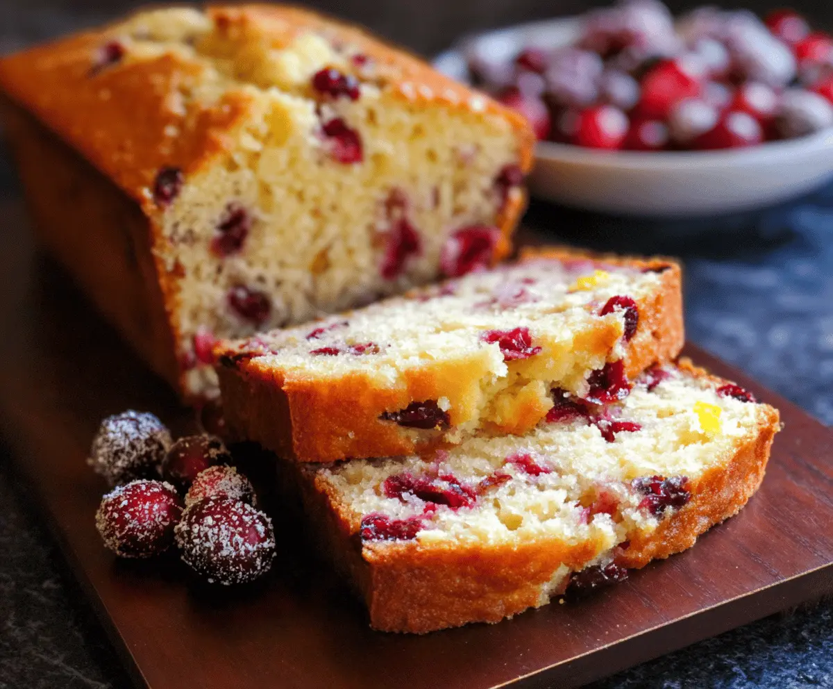 Moist Orange Cranberry Bread