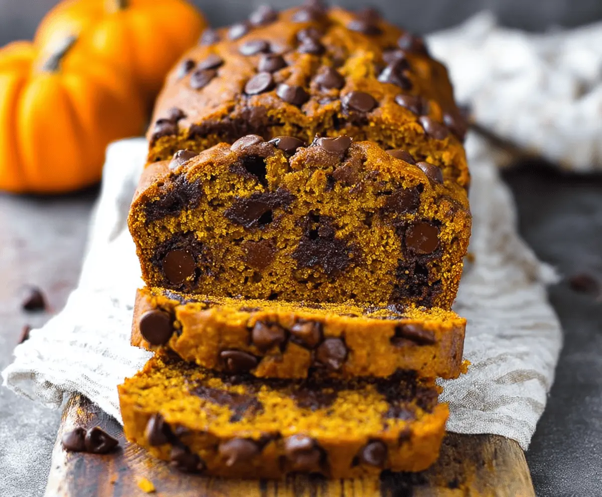 Pumpkin Chocolate Chip Bread
