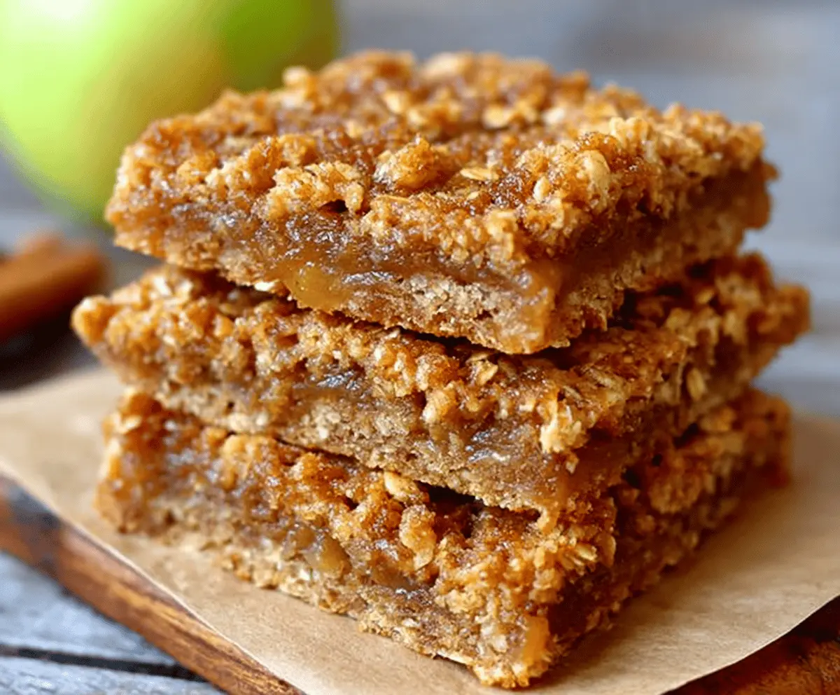 The Chewiest Apple Cinnamon Oatmeal Bars
