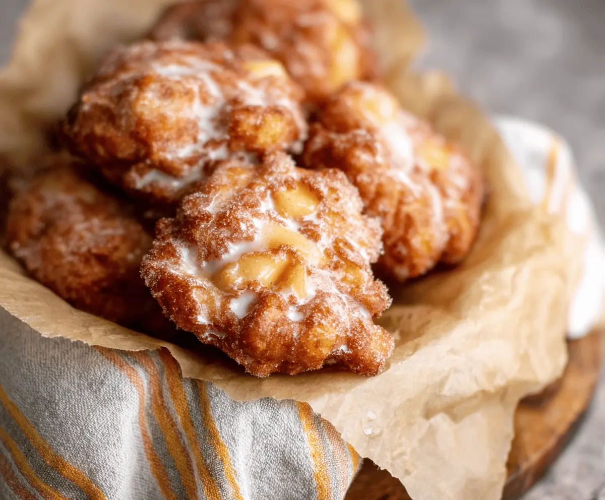 Warm Baked Apple Fritters 