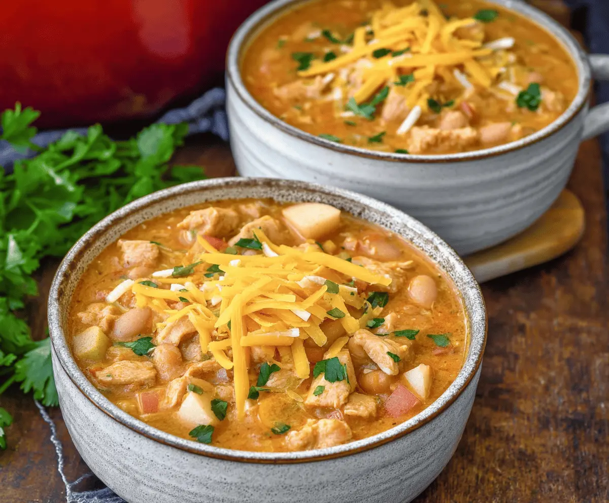 White Cheddar & Apple Chicken Chili
