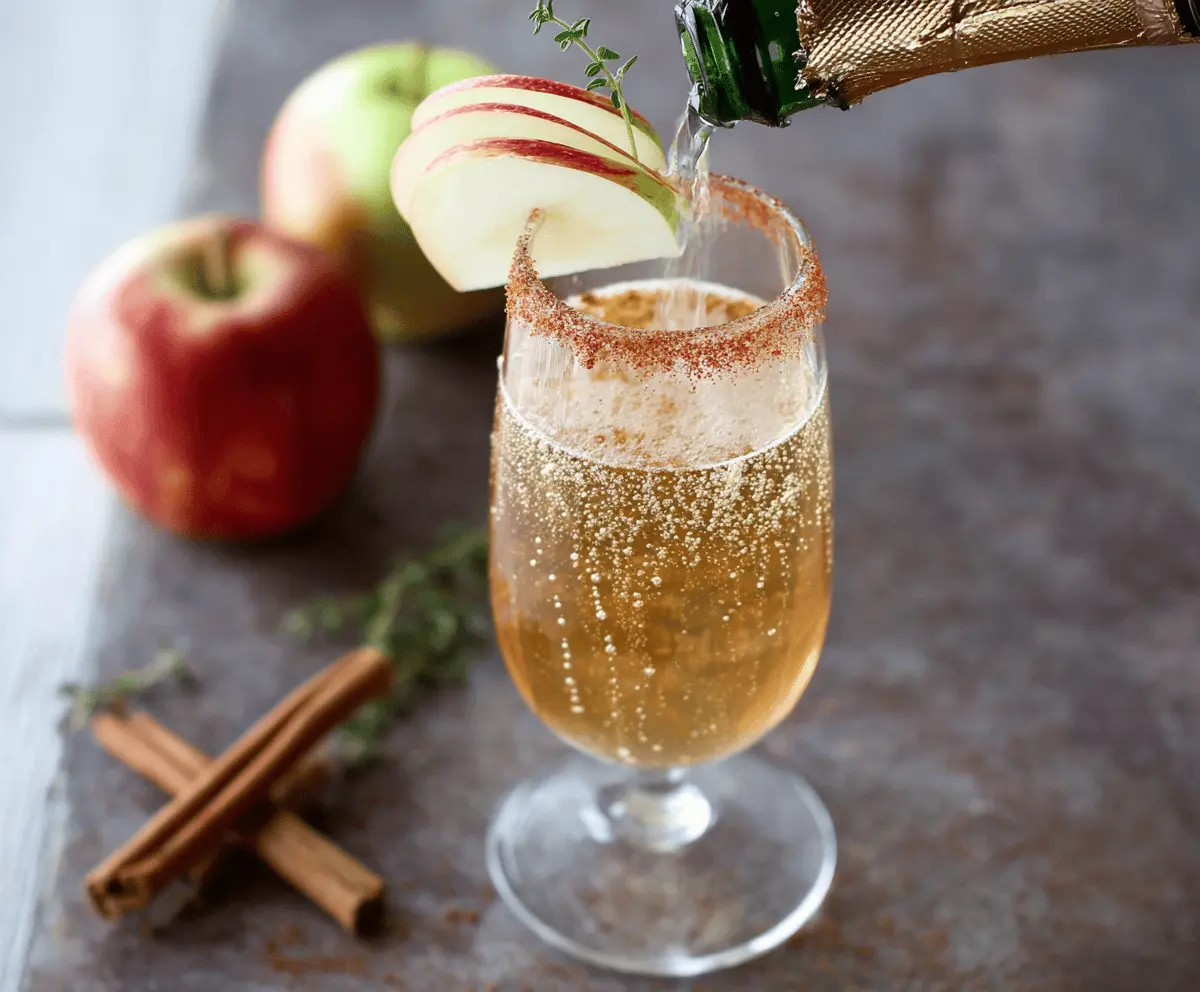 Apple Cider Champagne Cocktail