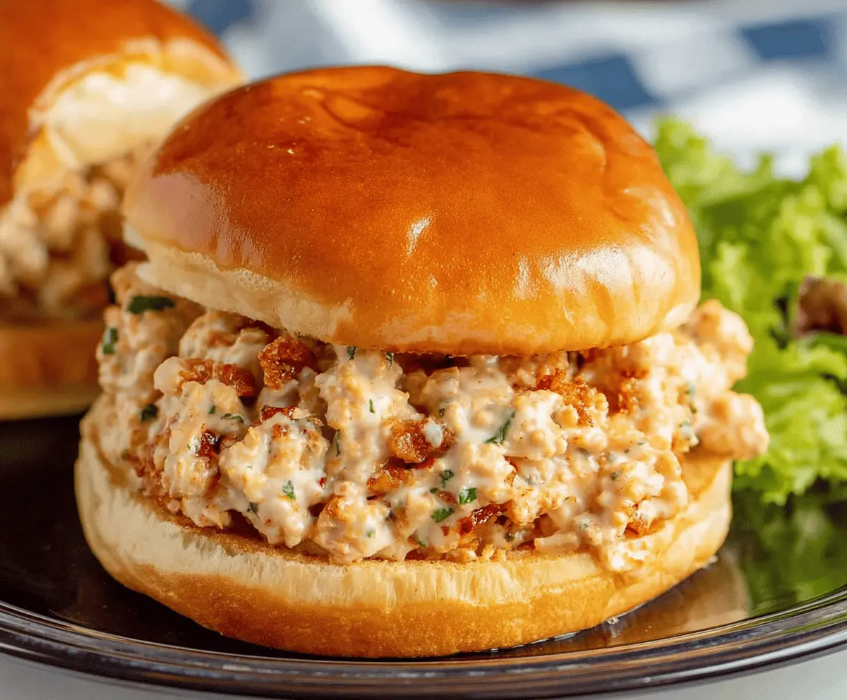 Chicken Alfredo Sloppy Joes