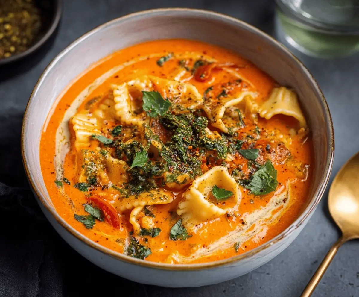 Cozy Vegan Creamy Pasta Soup