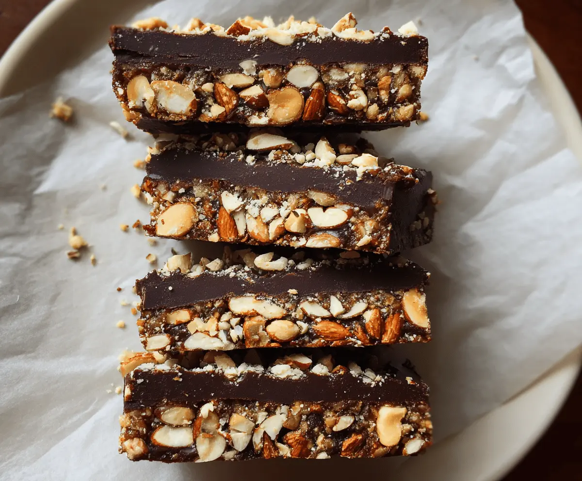 Dark Chocolate Nut Squares