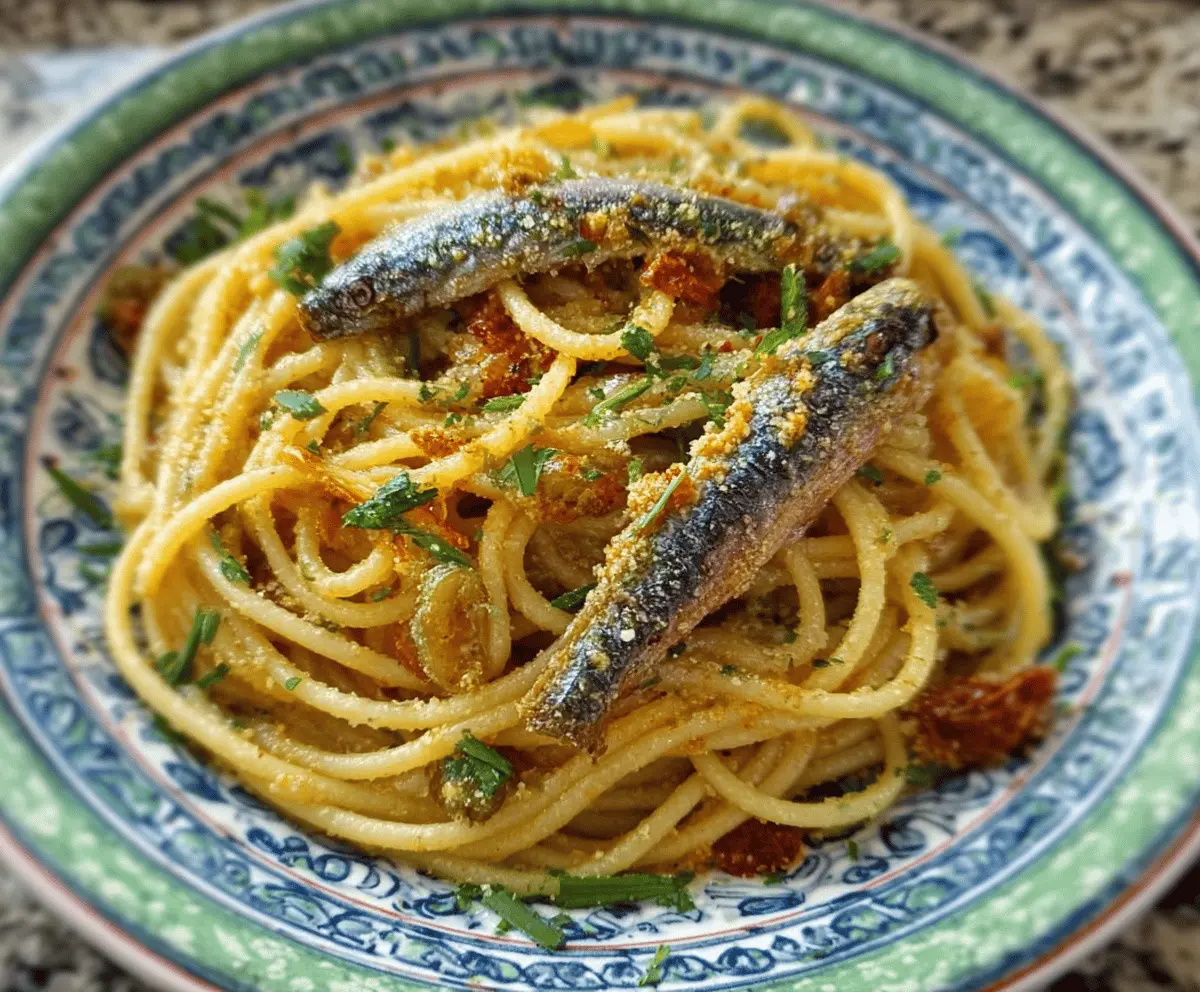 SICILIAN PASTA (SPAGHETTI) WITH SARDINES