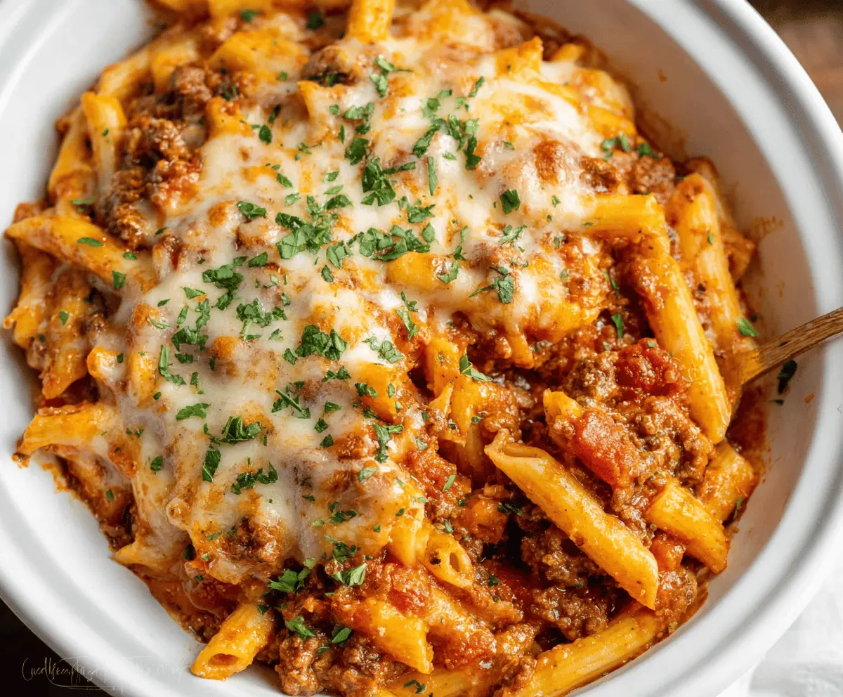 Slow Cooker Baked Ziti