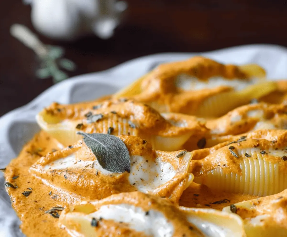 Stuffed Shells With Pumpkin Cream Sauce