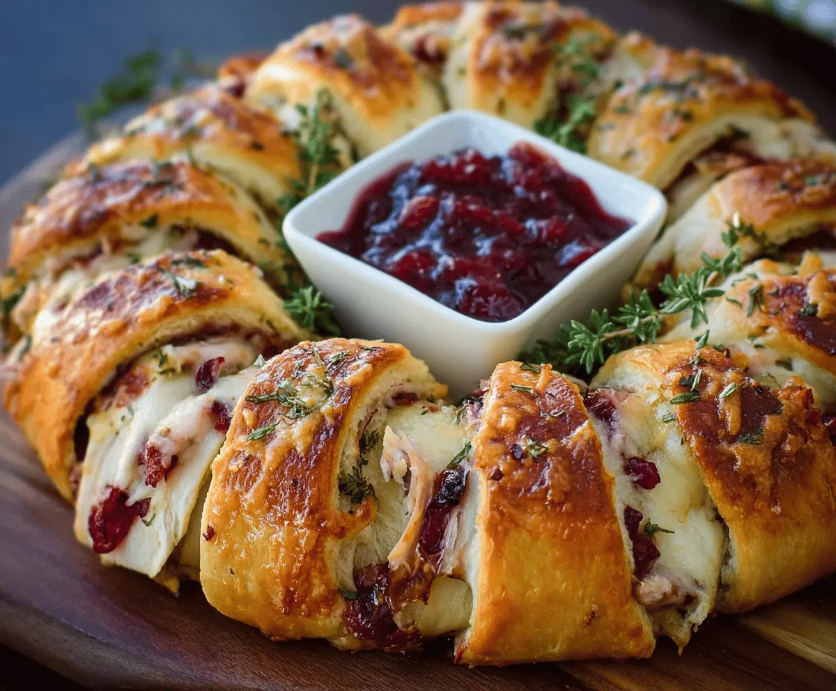 Turkey Cranberry Crescent Ring